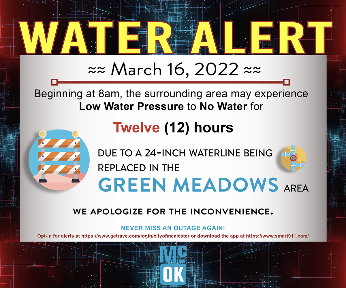 Water Outage Alert 3-16-22 social